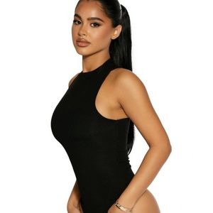 Naked Wardrobe The Snatched In Sleeveless Bodysuit in Black
